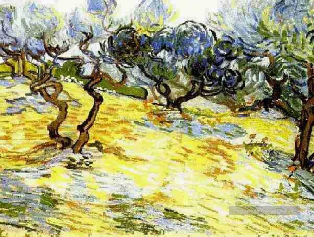 Oliviers lumineux ciel bleu Vincent van Gogh Peintures à l'huile